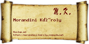 Morandini Károly névjegykártya